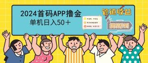 2024首码零撸聚合APP，单机日入50＋，提现秒审核秒到账