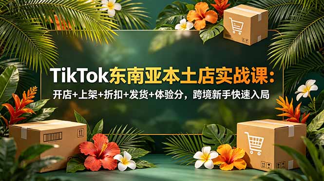 TikTok东南亚本土店实战课:开店+上架+折扣+发货+体验分,跨境新手快速入局-娜娜项目网