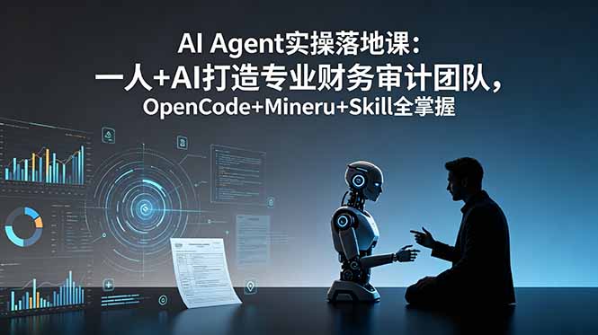 AI Agent实操落地课：一人+AI打造专业财务审计团队，OpenCode+Mineru+Skill全掌握-娜娜项目网