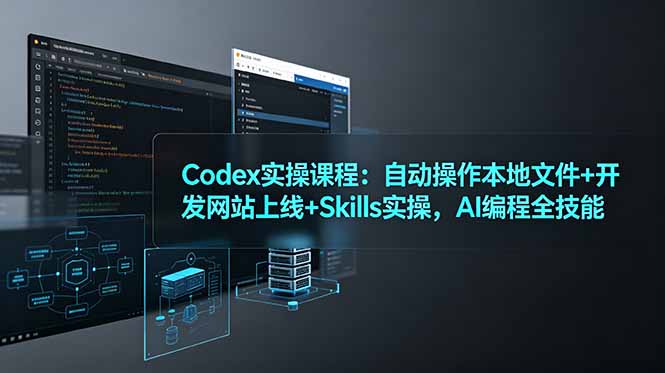 Codex实操课程:自动操作本地文件+开发网站上线+Skills实操,AI编程全技能-娜娜项目网
