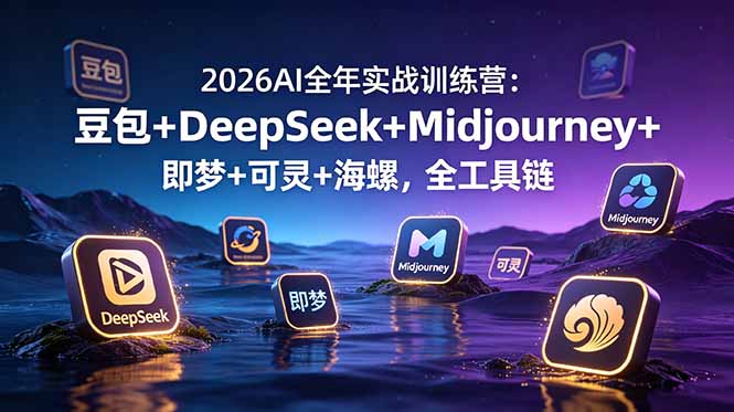 2026AI全年实战训练营：豆包+DeepSeek+Midjourney+即梦+可灵+海螺，全工具链-娜娜项目网
