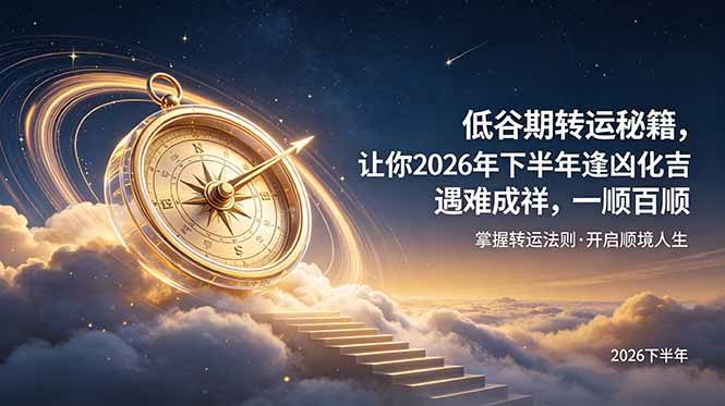 付费文章:低谷期转运秘籍,让你2026年下半年逢凶化吉,遇难成祥,一顺百顺。-娜娜项目网