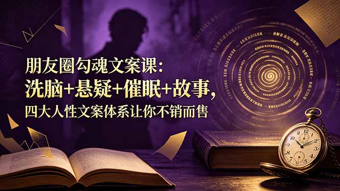 朋友圈勾魂文案课：洗脑+悬疑+催眠+故事，四大人性文案体系让你不销而售-娜娜项目网
