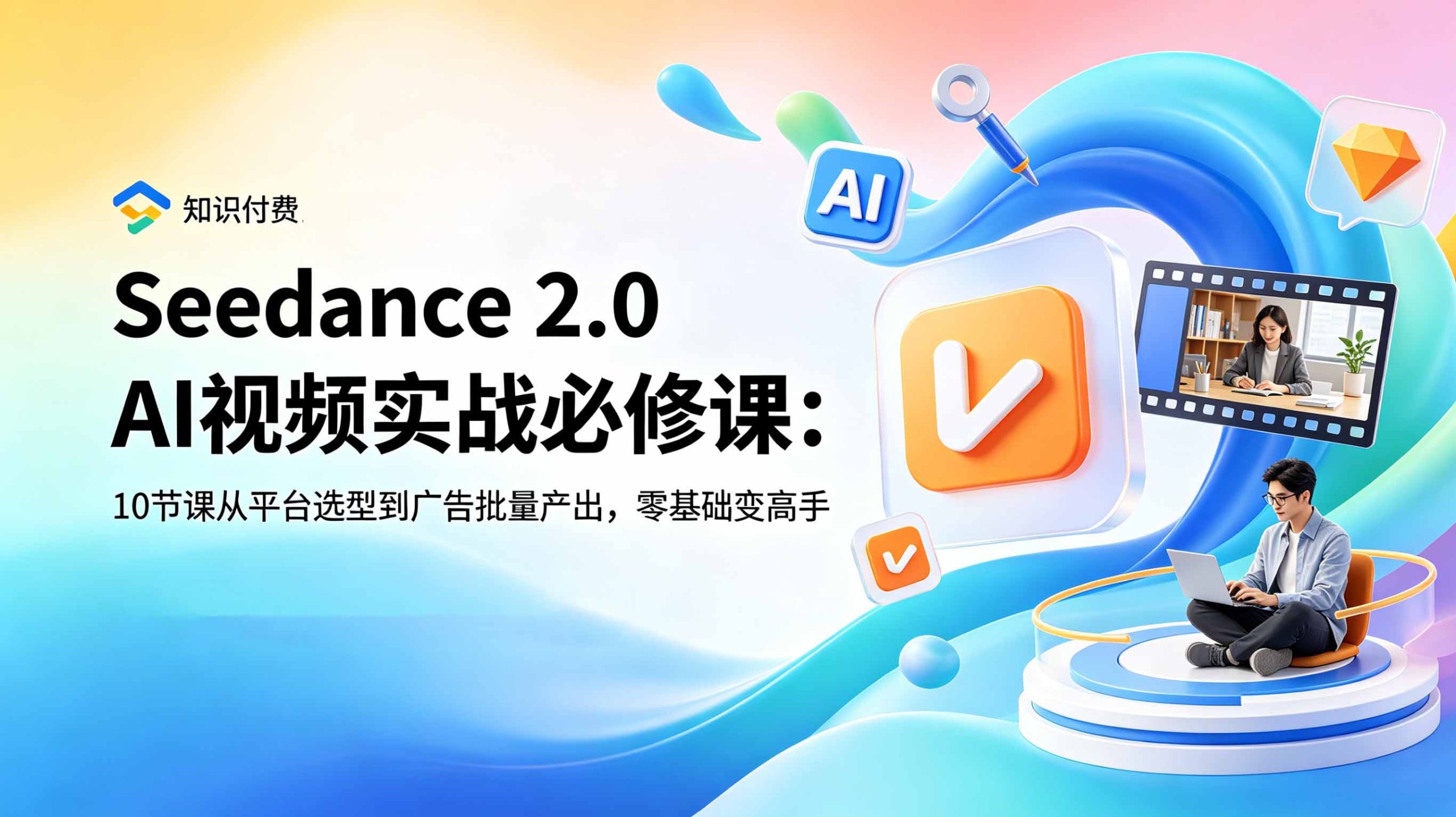 Seedance 2.0 AI视频实战必修课:10节课从平台选型到广告批量产出,零基础变高手-娜娜项目网