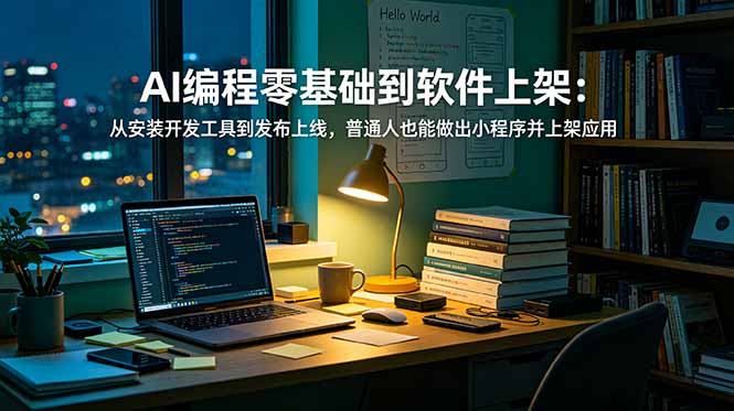 AI编程零基础到软件上架：从安装开发工具到发布上线，普通人也能做出小程序并上架应用商店-娜娜项目网