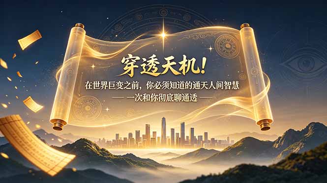 付费文章：穿透天机！在世界巨变之前，你必须知道的通天人间智慧 一次和你彻底聊通透-娜娜项目网