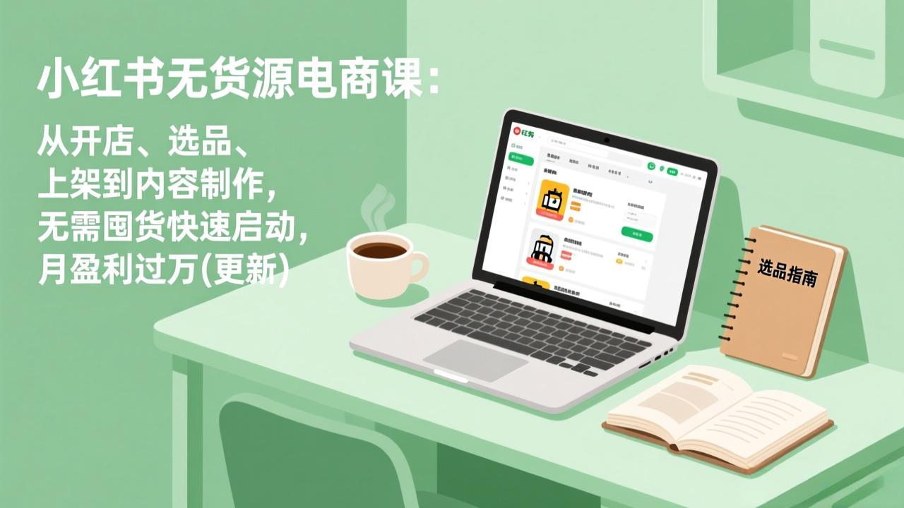 小红书无货源电商课(6月22更新):从开店、选品、上架到内容制作,无需囤货快速启动,月盈利过万-娜娜项目网