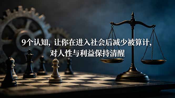 付费文章：9个认知，让你在进入社会后减少被算计，对人性与利益保持清醒-娜娜项目网