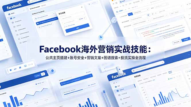 Facebook海外营销实战技能：公共主页搭建+账号安全+营销文案+图谱搜索+投流实操全流程-娜娜项目网
