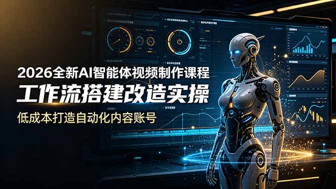 2026全新AI Codex智能体视频制作课程，工作流搭建改造实操，低成本打造自动化内容账号-娜娜项目网