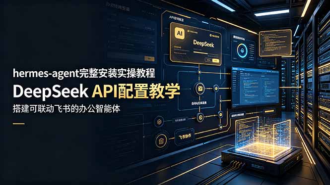 hermes-agent完整安装实操教程，DeepSeek API配置教学，搭建可联动飞书的办公智能体-娜娜项目网