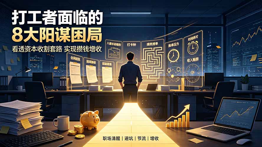 付费文章:打工者面临的8大阳谋困局,看透资本收割套路实现攒钱增收-娜娜项目网
