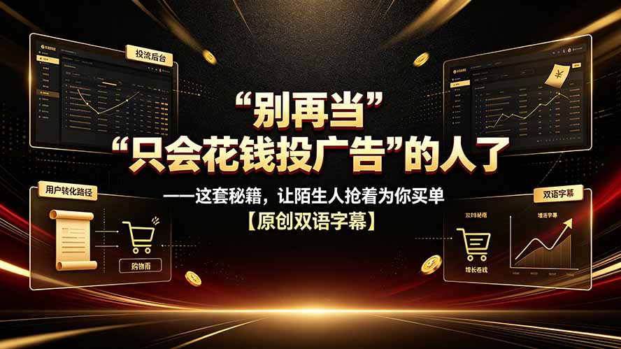 别再当“只会花钱投广告”的人了——这套秘籍,让陌生人抢着为你买单【原创双语字幕】-娜娜项目网