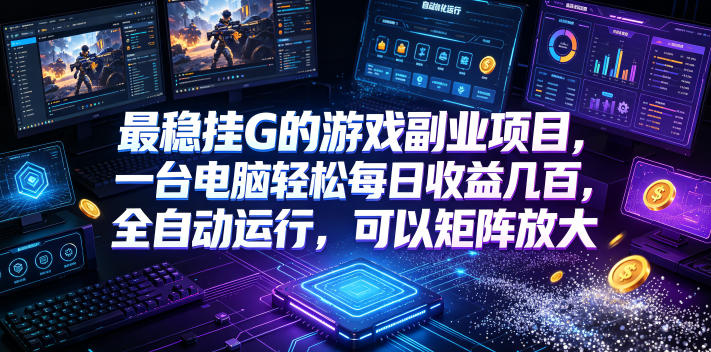 低成本网游挂机项目,单号保底日入100左右,可矩阵放大!合法合规!-娜娜项目网