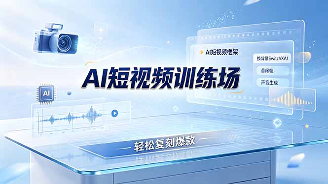 老陈AI短视频训练场:AI短视频框架+换背景SwitchXAI+首尾帧+声音生成,轻松复刻爆款-娜娜项目网