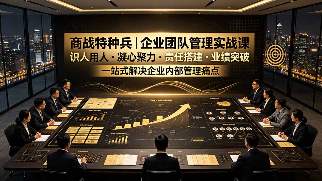 商战特种兵|企业团队管理实战课:识人用人|凝心聚力|责任搭建|业绩突破,一站式解决企业内部管理痛点-娜娜项目网