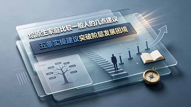 付费文章：给原生家庭比较一般人的几点建议，五条实操建议突破阶层发展困境-娜娜项目网