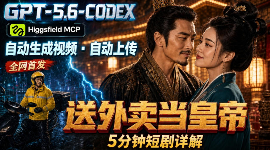 GPT-5.6 Codex+Higgsfield MCP:一条指令生成5分钟短剧并自动上传YouTube(油管)-娜娜项目网