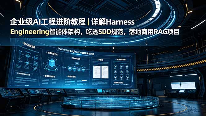 企业级AI工程进阶教程|详解Harness Engineering智能体架构,吃透SDD规范,落地商用RAG项目-娜娜项目网