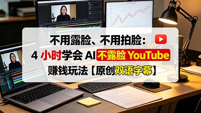 不用露脸、不用拍脸:4 小时学会 AI 不露脸 YouTube 赚钱玩法【原创双语字幕】-娜娜项目网