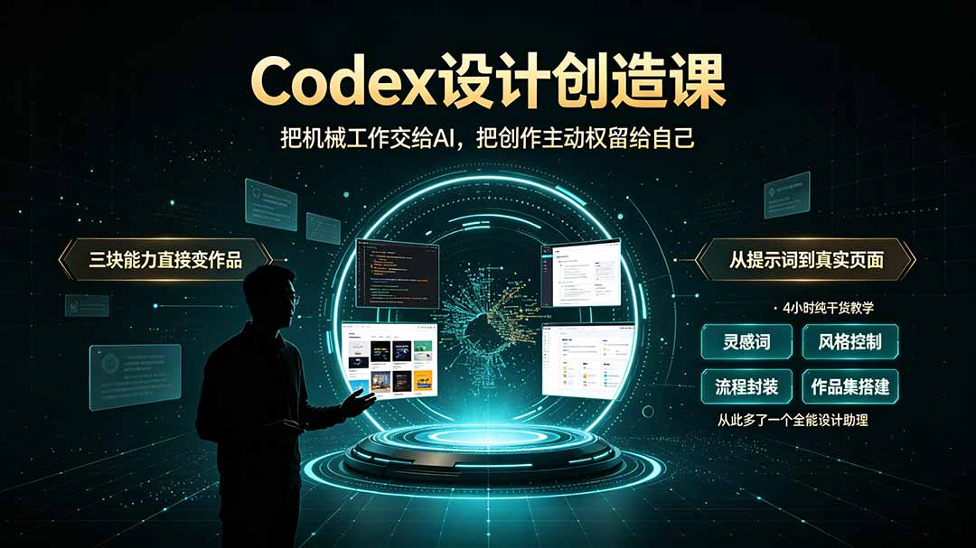 Codex设计创造课-2期,小白也能掌握的Codex设计创造技巧,把机械工作交给AI,把创作主动权留给自己-娜娜项目网