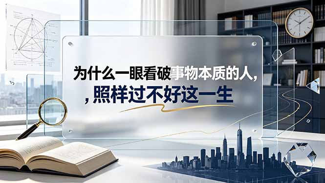 付费文章:为什么一眼看破事物本质的人,照样过不好这一生-娜娜项目网