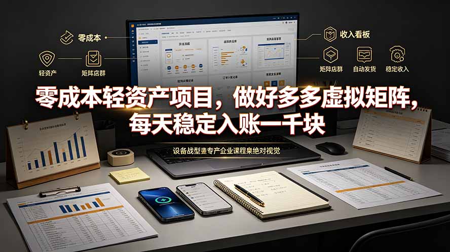 零成本轻资产项目,做好多多虚拟矩阵,每天稳定入账一千块-娜娜项目网