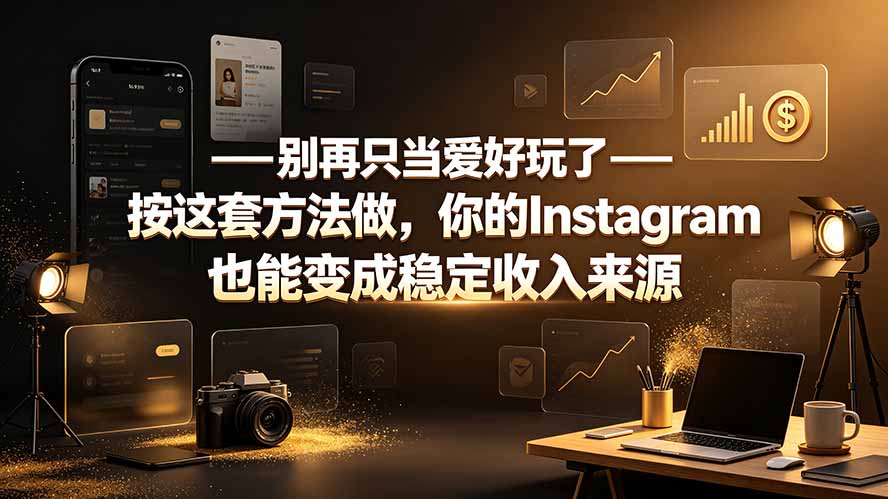 别再只当爱好玩了——按这套方法做,你的Instagram也能变成稳定收入来源-娜娜项目网