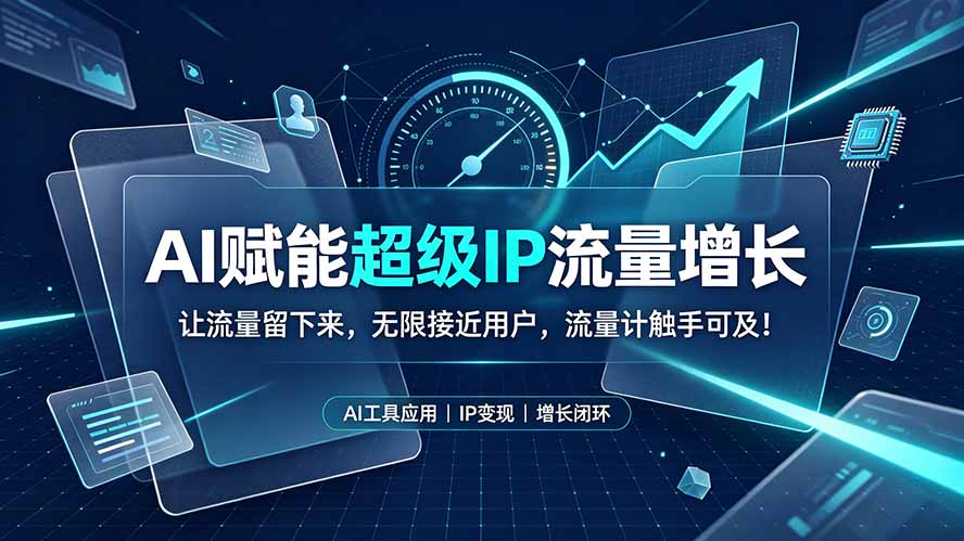 AI赋能超级IP流量增长:让流量留下来,无限接近用户,流量计触手可及!-娜娜项目网