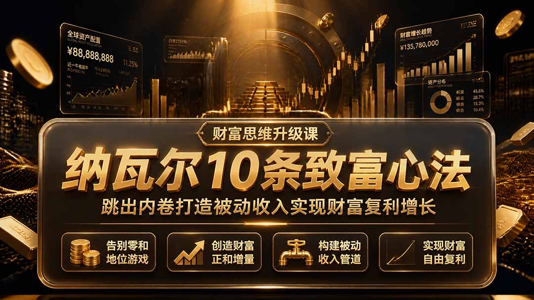 付费文章:纳瓦尔10条致富心法,跳出内卷打造被动收入实现财富复利增长-娜娜项目网