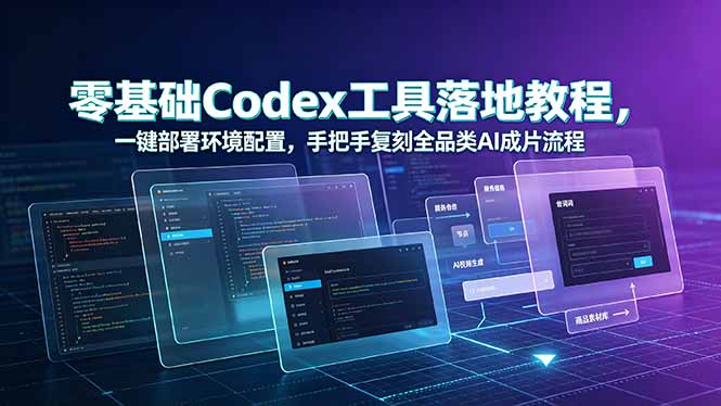 零基础Codex工具落地教程,一键部署环境配置,手把手复刻全品类AI成片流程-娜娜项目网