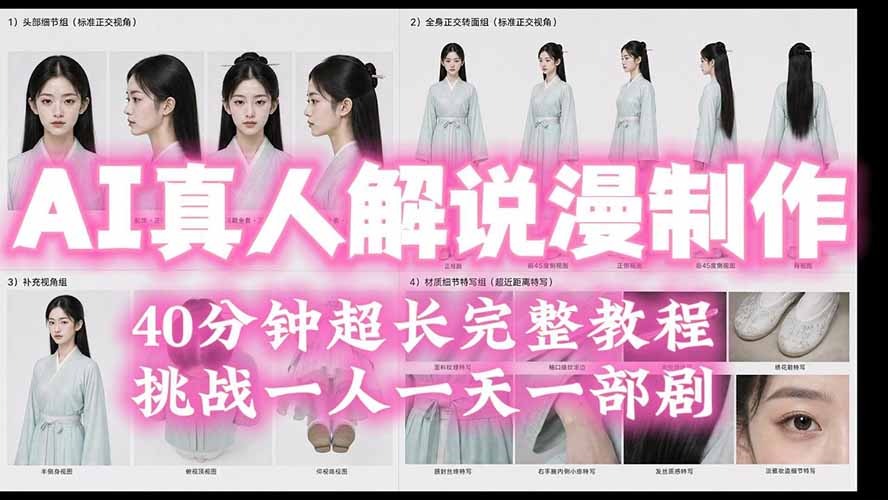 2026AI真人解说漫剧制作40分钟超长完整教程:自动批量化制作,挑战一人一天一部剧!-娜娜项目网