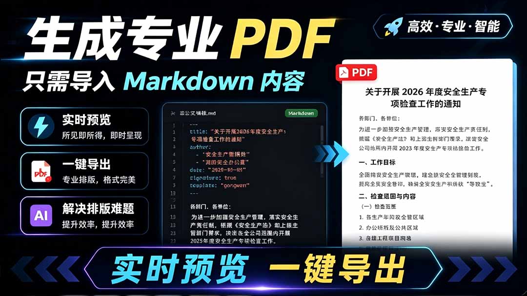 只需导入 Markdown 内容,实时预览一键导出专业 PDF!轻松解决AI生成内容排版问题 Presto-娜娜项目网