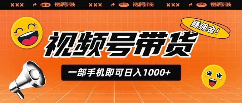 视频号带货,一部手机即可日入1000+,无人直播玩法轻松躺赚带货佣金-娜娜项目网