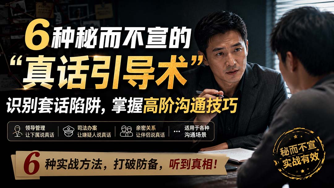 付费文章:6种秘而不宣的“真话引导术”识别套话陷阱,掌握高阶沟通技巧-娜娜项目网