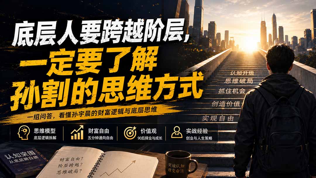 付费文章：底层人要跨越阶层，一定要了解孙割的思维方式-娜娜项目网