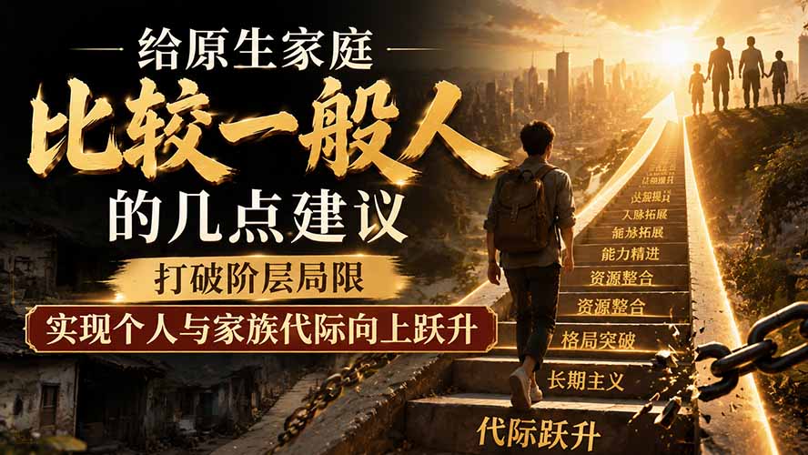 付费文章:给原生家庭比较一般人的几点建议,打破阶层局限,实现个人与家族代际向上跃升-娜娜项目网