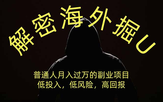解密海外掘U,普通人月入过万的副业项目,低投入、低风险高回报,没有之一-娜娜项目网