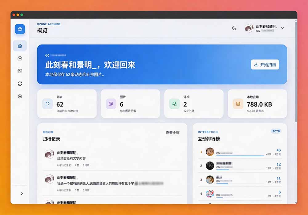 图片[2]-一键将你QQ空间全部内容备份下来！照片 / 视频 /动态信息全存本地，Github最新开源项目 QzoneArchive-娜娜项目网