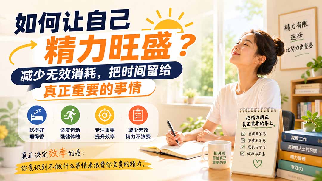 付费文章:如何让自己精力旺盛?减少无效消耗,把时间留给真正重要的事情-娜娜项目网