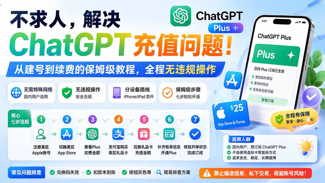 不求人,解决ChatGPT充值问题!从建号到续费的保姆级教程,全程无违规操作-娜娜项目网