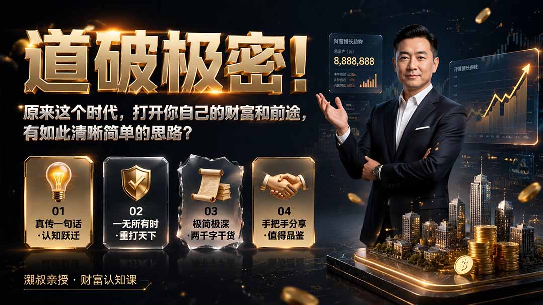 付费文章:道破极密!原来这个时代,打开你自己的财富和前途,有如此清晰简单的思路?-娜娜项目网