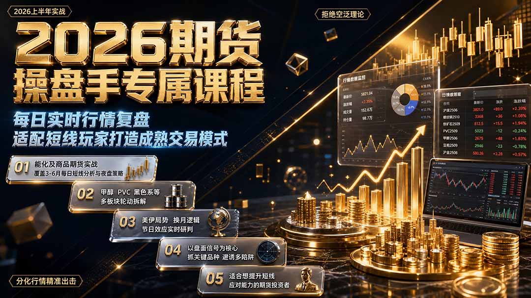 2026期货操盘手专属课程-更新8月,每日实时行情复盘,适配短线玩家打造成熟交易模式-娜娜项目网