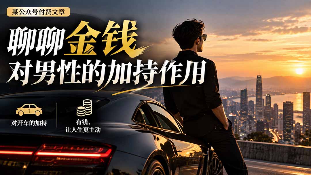 【无水印】某公众号付费文章:聊聊金钱对男性的加持作用-娜娜项目网