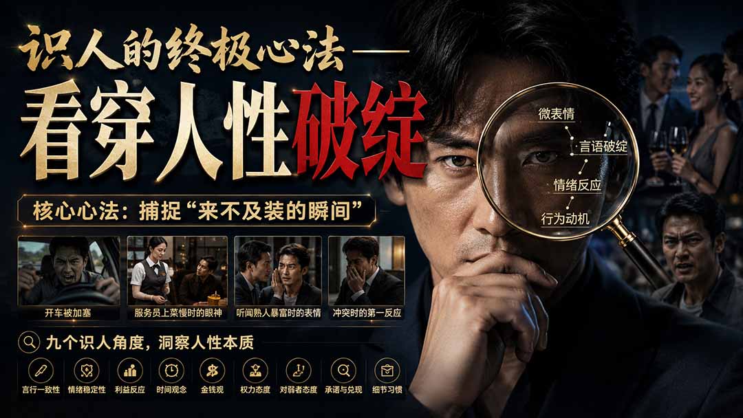 付费文章:识人的终极心法——看穿人性破绽-娜娜项目网