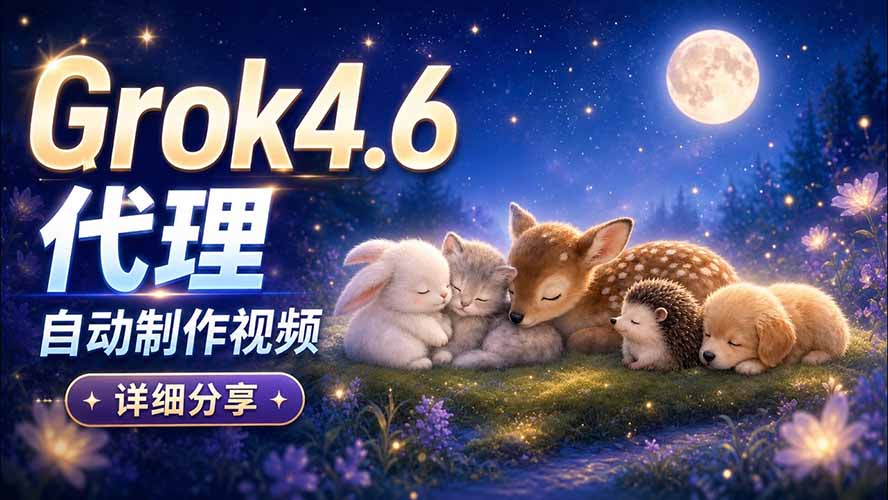 Grok 4.6 代理自动制作视频！从提示词到成片全流程详细分享｜AI Agent 实操分享-娜娜项目网