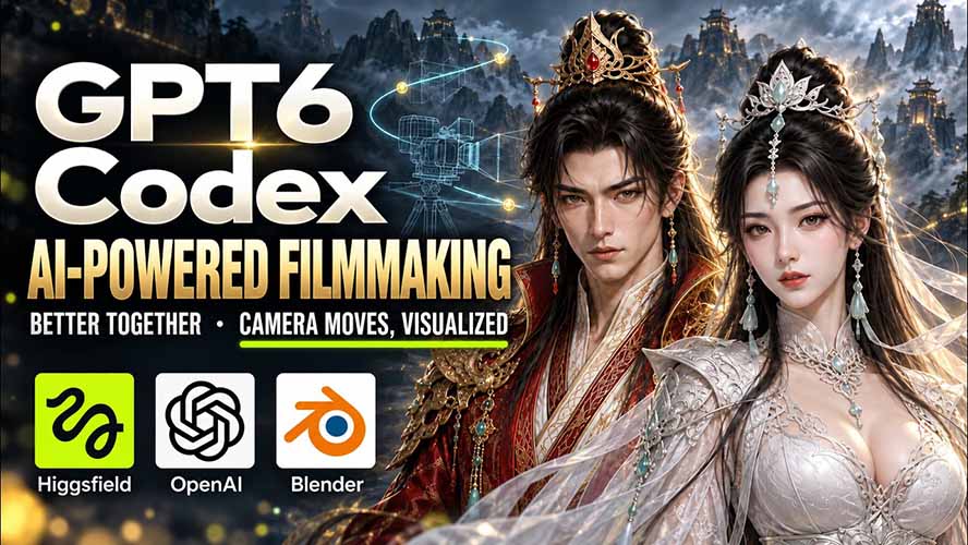 GPT-6 Astra×Codex高智能制作视频！联手Higgsfield，运镜可视化实战-娜娜项目网