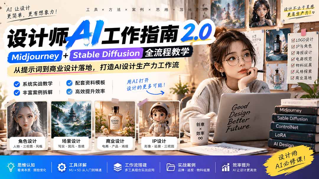 《设计师AI工作指南 2.0》-无水印课：从思维落地，解锁 AI 设计生产力-娜娜项目网