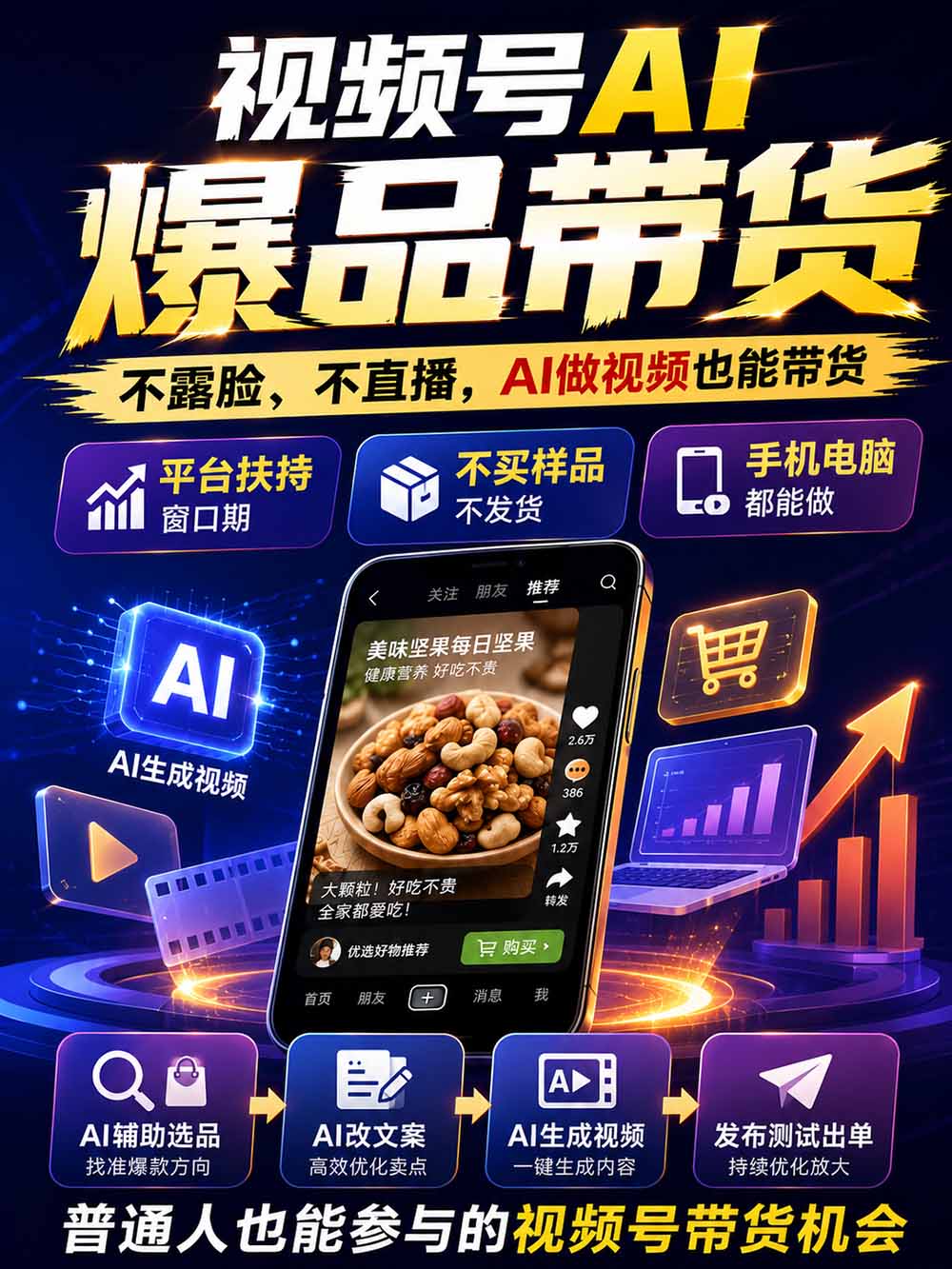 图片[2]-2026视频号AI爆品带货训练营-9月开课｜不露脸不直播，AI做视频发视频号，有人下单，你赚佣金，轻松单日佣金1000+-娜娜项目网