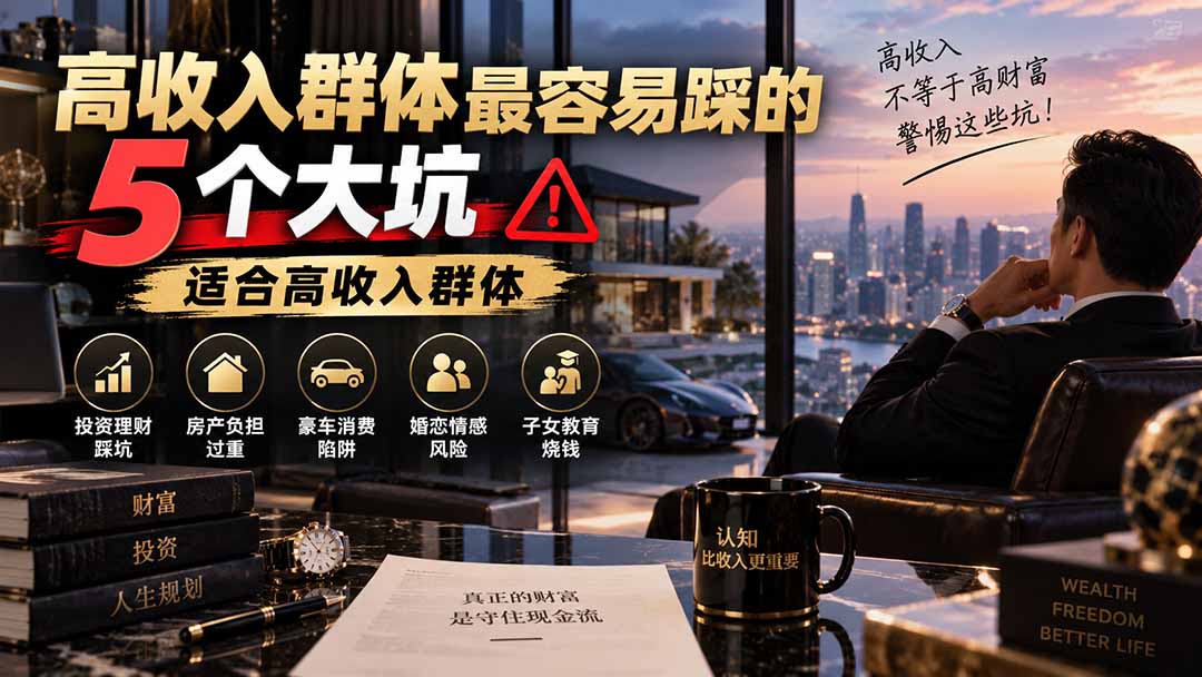 付费文章:高收入群体最容易踩的5个大坑,适合高收入群体-娜娜项目网